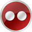 Red Flickr White Icon 64x64 png
